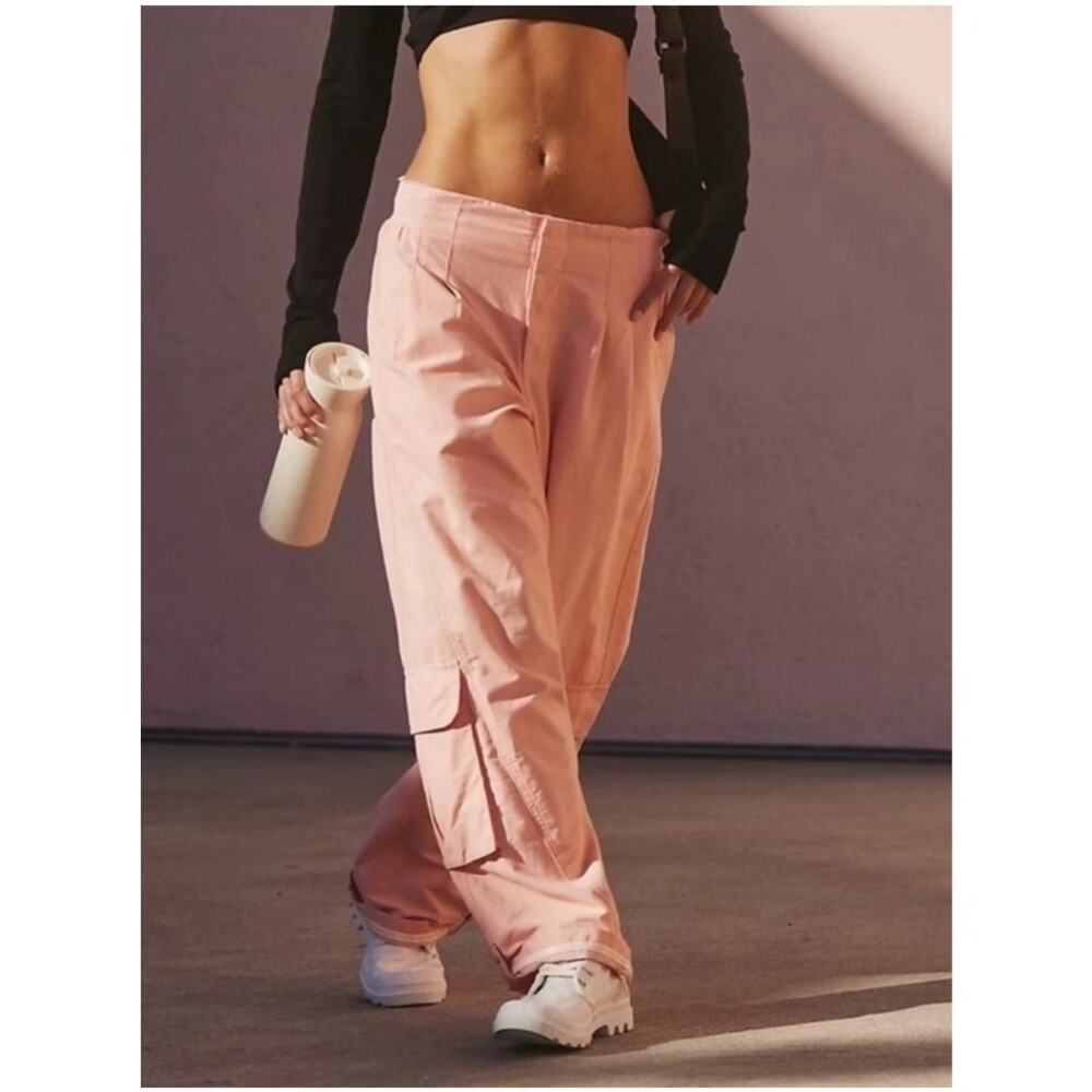 Free People Movement Mesmerize Me Pink Cargo Pants size Large